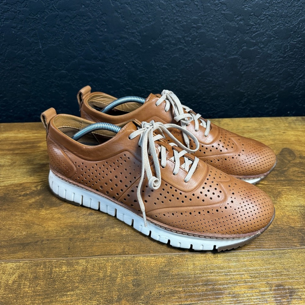 Cole Haan Zerogrand C23768 British Tan Leather Wingtip Oxford Mens 11M